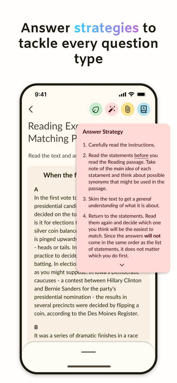 Answer strategies screen